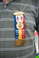  This old Knights of Pythias ribbon was worn by Joe Bacca at the reunion in honor of his famly ancestor who was a member of the Dawson Knights of Pythias. The ribbon belonged to his great grand father Alex Bacca who with his wife, Margarita Bacca, came to this country in the 27 Oct. 1900 from Australia.